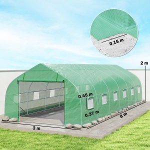 Sera Tunel Gradina – PE, Usa cu Fermuar & Ferestre Ventilatie - Img 3