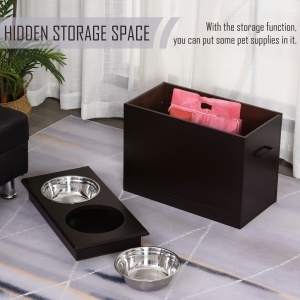 set boluri pentru caini, 60x30x41 cm, maro - Img 4