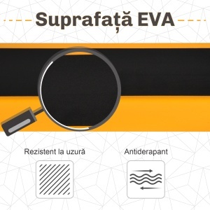 Set de 2 Capre Pliabile din Metal cu Suprafață Antiderapantă din EVA pentru Lucrări de Tăiere, Capră pentru Lemn, Capacitate Maximă 125 kg, Portocaliu Negru - Img 5