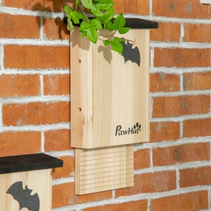 Set de 3 Adăposturi pentru Liliac din Lemn de Brad pentru Exterior, 25x6x37.5 cm, Lemn Natural - Img 9