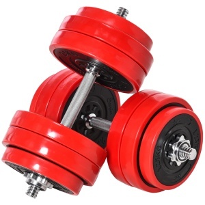 Set de Haltere si Gantere Greutati 30 kg Discuri Acoperite in PP Rezistent la Zgarieturi - Img 1