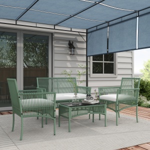 Set de Mobilier pentru Curte, Verde inchis - Img 2