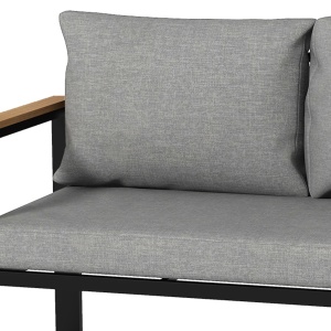Set de Mobilier pentru Grădină din 4 Piese cu 2 Canapele Duble, Colțar și Măsuță de Cafea, 124x61x71,5 cm, Gri - Img 8