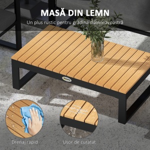 Set din 4 piese de mobilier pentru gradina cu canapea pe - Img 6
