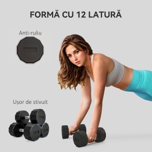 Set Gantere – 2×15 kg cu Manere Antiderapante - Img 4