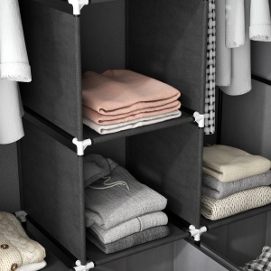 sifonier Pliabil Textil – Cu Rafturi & Sertare, Ideal pentru Spatii Mici - Img 8