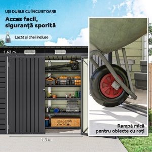 Sopron Gradina 8×4 ft – Otel Galvanizat pentru Depozitare - Img 6