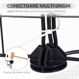tarc Modular Iepuri & Porcusori – 105×70×35 cm, Negru - Img 7