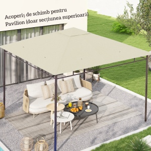 Tetto di Ricambio Telo Sostitutivo per Gazebo Traspirante 3x3m - Img 2