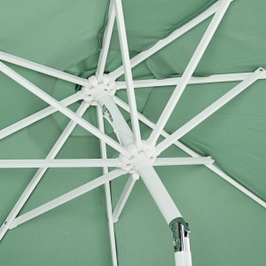 Umbrelă de Grădină Înclinabilă cu Franjuri, Manivelă şi Tijă în 2 Secţiuni, Ø2.65x2.45 m, Verde - Img 9