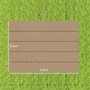 Acoperiș de Schimb pentru Pergolă cu 10 Orificii de Drenaj, Permeabil, 4x3 m, Bej - Img 3