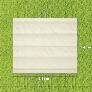 Acoperiș Pergolă, Copertină Retractabilă pentru Pergolă 3 x 2,15 m, Protecție UV30+, Gri Închis - Img 3