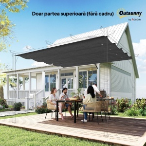 Acoperis Retractabil Pergola UV30+ Gri Inchis - Img 8