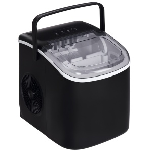 Aparat de gheata pentru blat, 12 kg in 24 de ore, 9 cuburi gata în 6-12 minute, aparat portabil pentru cuburi de gheata cu cupa de gheata si cos, negru - Img 1
