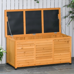 Banca Gradina 127×56×60 cm – Lemn Alb cu Spatiu Depozitare - Img 2