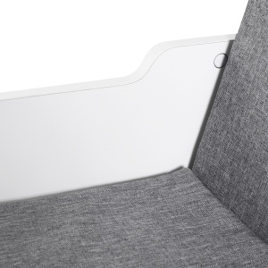 Bibliotecă 2 în 1 cu Perne Confortabile și 6 Compartimente, Mobilier Multifuncțional pentru Cărți și Jocuri, Raft cu 6 Cuburi pentru Sufragerie, Dormitor și Birou, 102x30x61 cm, Alb - Img 9