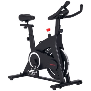 Bicicletă Magnetică cu Ghidon, Șa Reglabilă și Monitor LCD, 106x53x111-123 cm, Negru - Img 1