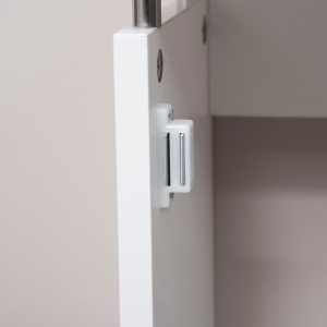 Capac pentru radiator modern din MDF si otel, 60x18x84cm, alb - Img 8