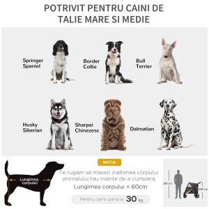 Carucior Animale – Roti Universale & Amortizor pentru Confort - Img 7
