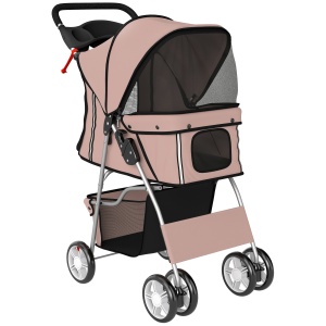 Carucior Animale Pliabil Cafeniu – 75×45×97 cm, Confort & Mobilitate