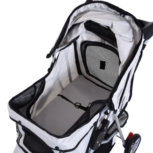 Carucior Pliabil pentru Caini 75×45×97 cm – Gri - Img 9