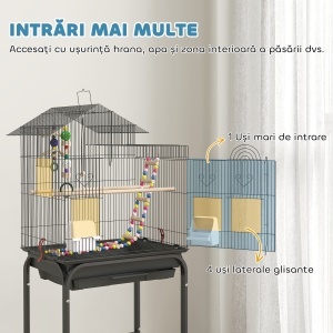 Colivie pentru Pasari cu Piedestal 120 cm - Img 7