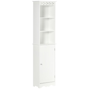Coloana Baie Lemn Alb – 40×23×160 cm, Decor Sculptura Florala - Img 1