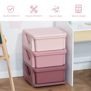 Comoda pentru depozitare Organizare Baie Polipropilena, 37x37x56.5, Multicolor Ros - Img 4