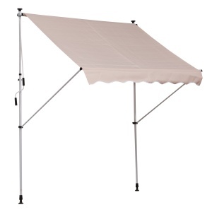 Copertina cu manivela, cadru telescopic si unghi reglabil, crem - Img 1