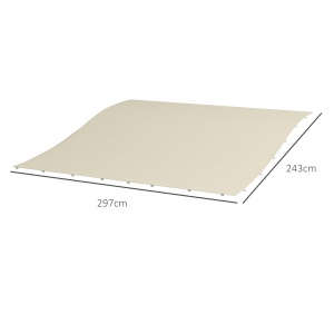 Copertina de rezerva pentru pergola 2,5 x 3(m), Bej - Img 3