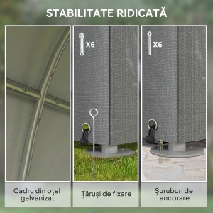Cort Garaj Moto 120×179×165 cm – Cu Fermoar, Protectie Exterior - Img 5