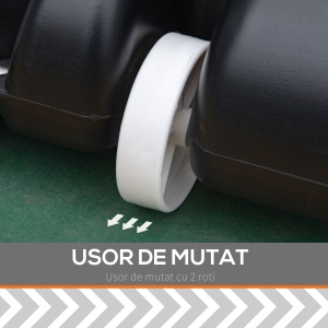 Cos Baschet Reglabil – 210-260 cm, cu Panou PVC & Roti - Img 6