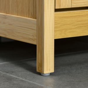 cos de rufe din bambus, 40x30x86.5 cm, lemn natural - Img 7
