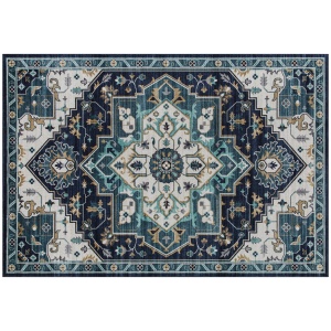 Covor Boho Antiderapant și Lavabil cu Fir Scurt 230x160cm Multicolor - Img 1
