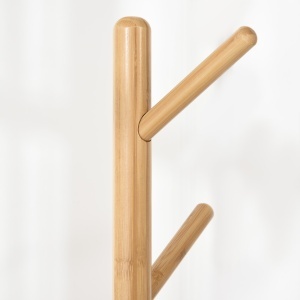 Cuier cu Masuta – MDF, Bambus & Aluminiu 171 cm - Img 8