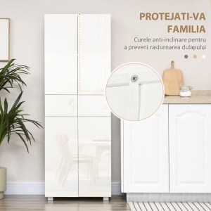 Dulap Bucatarie 4 Usi cu Sertare si Rafturi Reglabile - Img 7