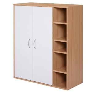 Dulap de Perete 2 Usi – Lemn cu Rafturi Reglabile 80×32×90,5 cm - Img 1