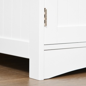 Dulap multifunctional cu rafturi, MDF, 60x33x122.5 cm, Alb - Img 9