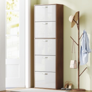 Dulap Pantofi 60×28×189 cm – 5 Sertare & Spatiu pentru 30 Perechi - Img 2