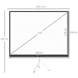 Ecran Proiector 120” – Format 4:3, Trepied Portabil & Stabil - Img 3