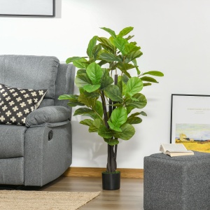 Ficus Artificial 130 cm de Interior si Exterior, Planta Artificiala cu efect Realist cu 78 de Frunze - Img 2