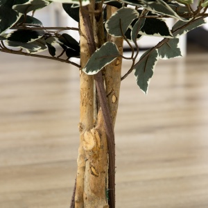 Ficus artificial in ghiveci cu 702 frunze multicolore, Plante artificiale pentru interior si exterior, pentru decorarea casei, biroului, camerei de zi, 130 cm - Img 9