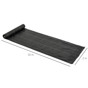 Foaie Neagra de Mulci 50x2m pentru Gradina, Sera, Gradina Drenaj - Img 3