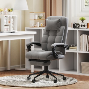 Fotoliu Birou Ergonomic – Masaj 6 Puncte, incalzire & Suport Picioare - Img 2