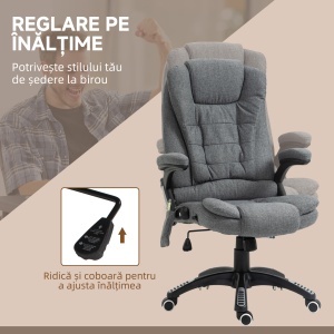 Fotoliu Relax – 6 Zone de Masaj, Gri - Img 6
