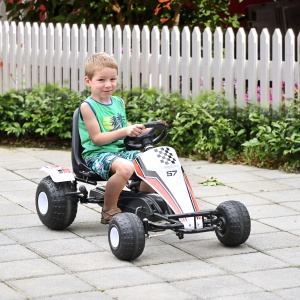 Gokart cu pedale pentru copii 3-6 ani scaun reglabil din metal plastic - Img 2
