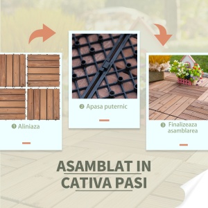 Gresie Exterior Lemn – Set 27 Bucati Interblocabile - Img 6