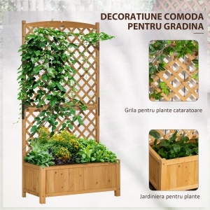 Jardiniera Verticala Lemn Galben 90×45×180 cm – Brad & Design Vertical - Img 4