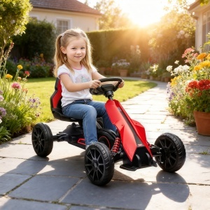 Kart Copii cu Pedale – Scaun Reglabil, Roti EVA 100×58×58.5 cm - Img 2