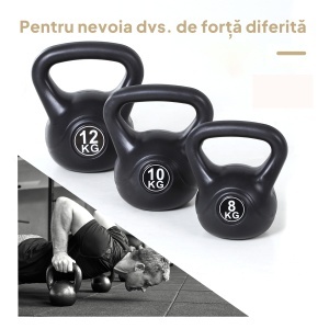 Kettlebell 12 kg Cross‑Training cu disc de nisip - Img 4